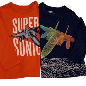 GUC⭐️ 2 OshKosh Fighter Jet Long Sleeve Tees 4T